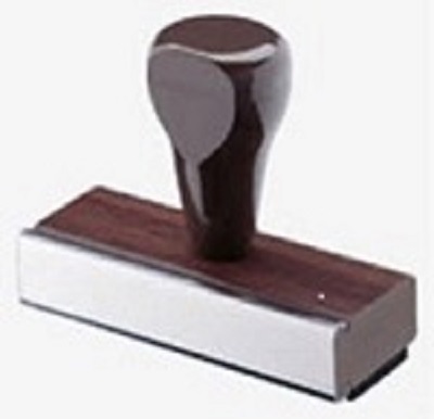 Rubber Stamp 1" X 2 1/4"